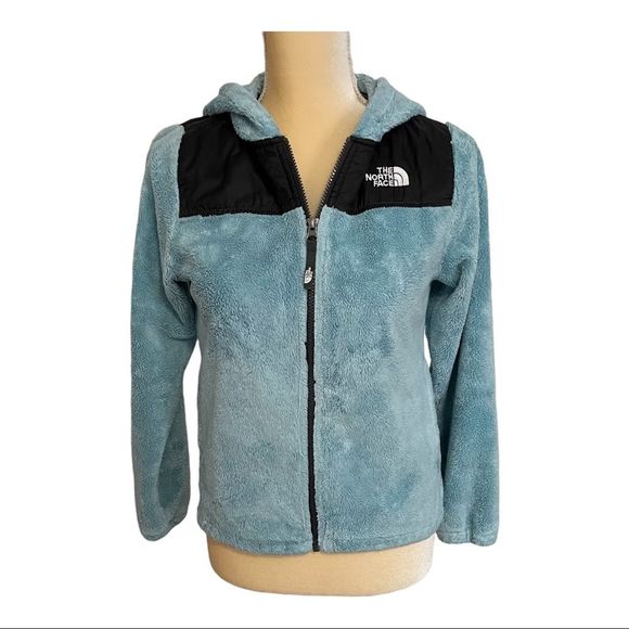 The North Face Girls Blue Hooded Fleece Jacket Size L - Picture 1 of 15